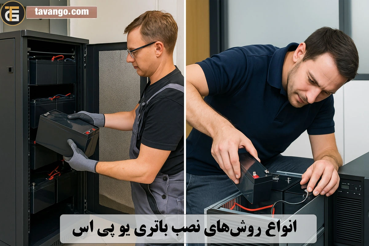 انواع روشهای نصب باتری یو پی اس